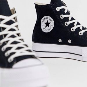 Platform Black High Top Converse